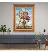 Altın Varaklı Paspartulu Çerçeveli  Tablo nat1386