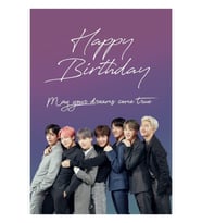 Bts Doğum Günü Kartı Tablo Ahşap Poster Dekoratif Kod2542