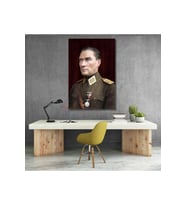 Dikey Kanvas Renkli Atatürk Tablosu Kanvas Ofis Ev Tablosu Duvar Dekoru