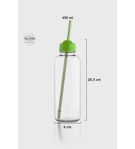 Renga Felix 450 ml Pipetli Cam Şişe 181010 Turkuaz (Yeşil)