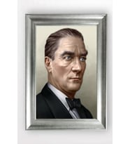 Gümüş Çerçeveli Atatürk Tablo cv884
