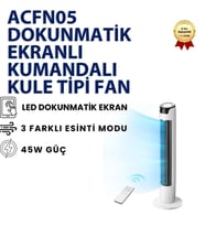 Dokunmatik Ekranlı Kumandalı Kule Tipi Fan