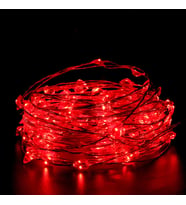 DEKOR DÜĞÜN IŞIKLARI KIRMIZI PİLLİ LED IŞIK KIRMIZI 10 METRE LED IŞIK KIRMIZI PİLLİ IŞIK RED LİGHT
