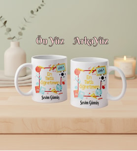 Kişiye Özel En Tatlı Öğretmen Kupa Bardak