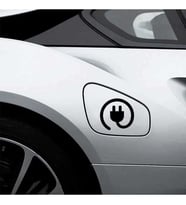 Elektirikli Araç Elektrikli Araba Depo Kapağı Fiş Priz Logosu Sticker Etiket