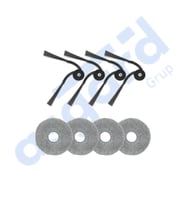 Roborock Saros 10- Saros 10R Uyumlu 4 Yan Fırça 4 Mop PKT-iasgf0000883