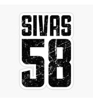 58 SİVAS Sticker Yapıştırma Oto Etiket 17cm