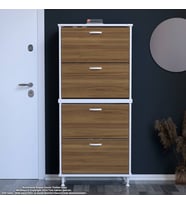 Modilayn UMAY' 2 Li Antre Hol 72x 168 x 26 cm’ lik 4 Düşer Kapak 8 Göz Bölmeli Ayakkabılık