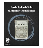 Mey İthalat® USB Bağlantılı 3'ü 1 Arada Nemlendirici Mini Klima Fan 7 Renk Işıklı