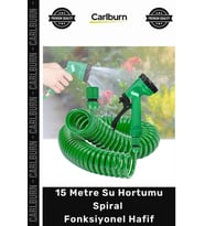 Özel Üretim Bahçe Sulama Esnek Dayanıklı Otomatik 15 Metre Su Hortumu Spiral Fonksiyonel Hafif