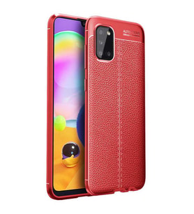 Samsung Galaxy A02S Kılıf Esnek Pu-Deri Leather-Pu Serisi Protected Case (Kırmızı)