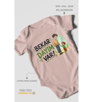 Bekar Dayım Var Kısa Kollu Bebek Body %100 Pamuk