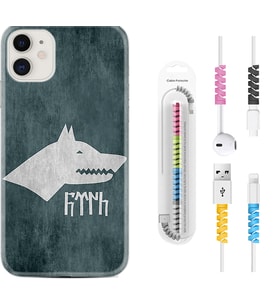 Apple iPhone 11 12 13 Mini Kılıf Kablo Koruma Spiral Silikon Göktürk 2 1411