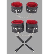 Amora Secret Siyah Kırmızı Harness Fantezi Aksesuar Set