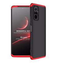 Microsonic Xiaomi Redmi Note 10 Pro Max Kılıf Double Dip 360 Protective Siyah Kırmızı (Siyah-Kırmızı)