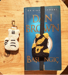 Mi-Knitting,  El Yapımı Kedili  Kitap Ayracı Ve Anahtarlık