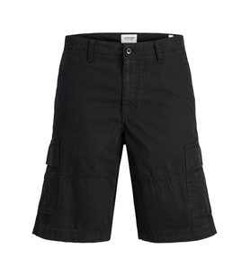JACK JONES Erkek Yandan Cepli Kargo Şort 12274389 (Siyah)