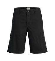 JACK JONES Erkek Yandan Cepli Kargo Şort 12274389 (Siyah)