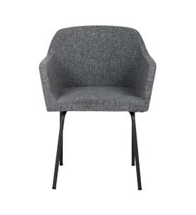 TOLİNA TOPLANTI SANDALYESİ VE BEKLEME KOLTUĞU SİYAH KORM AYAK ( KETEN KUMAŞ ) (Gri)