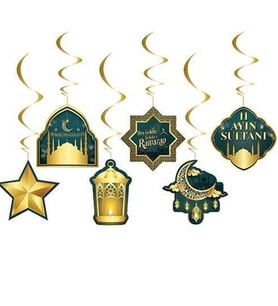 6 Lı Tavan Sarkıt Süs 11 Ayın Sultanı Ramazan Süsleme Ev dekorason-