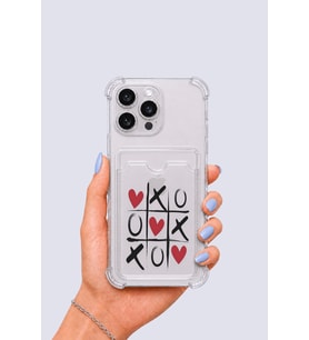iPhone 14 Pro Max Kartlıklı XoXO Desenli Kılıf