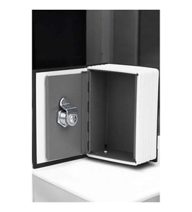Mey İthalat® Gizli Kasa Kitap Görünümlü Anahtarlı Çelik Mini Kasa