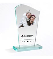 Kişiye Özel Fotoğraflı ve Spotify Tasarımlı Kristal Plaket