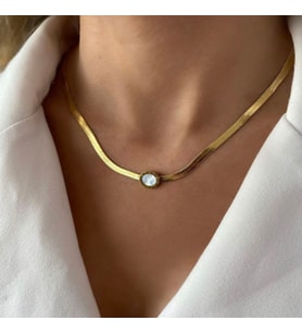 ROMA RAKAMLI İTALYAN EZME ZİNCİR KOLYE GOLD ÇELİK ÜZERİ ALTIN KAPLAMA GARANTİ BELGELİ