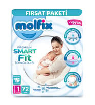 Molfix Bebek Bezi Premium Smart Fit 1 Beden Yenidoğan 72 Adet - Standart
