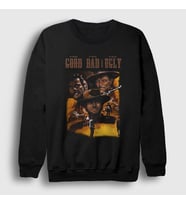 Presmono Unisex Siyah Western Film The Good The Bad And The Ugly Sweatshirt 252641tt