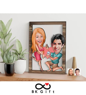 BK Gift Kişiye Özel Sevgililer Karikatürlü 3D Ahşap Tablo, Sevgiliye Hediye, Sevgililer Günü Hediyesi, Yıl Dönümü Hediyesi, Doğum Günü Hediyesi-19