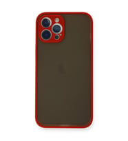 Apple İphone 12 Pro Max Kılıf Montreal Silikon Kapak - Kırmızı