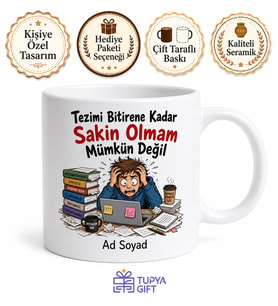 Mezuniyet Tezi Yazarken Sinir Krizi Geçiren Öğrenci Çay Kupası Hediye