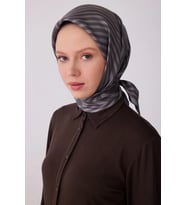 Belli Twill İpek Desenli Eşarp 4325D
