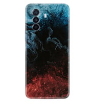 Huawei Nova Y70 Y90 Nova 9 SE  Kılıf Desemli Silikon Red Blue Black Abstact 1386