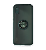 Redmi 9A Kılıf Montreal Yüzüklü Silikon Kapak - Yeşil