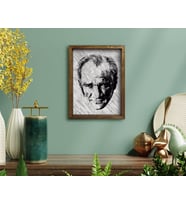 BK Home Atatürk Tasarımlı Doğal Masif Ahşap Çerçeveli Tablo-40