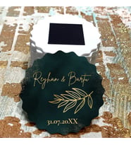 Magnet Hediyelik - Gelin / Damat İsimli Gold Tasarım Düğün, Nikah, Nişan, Söz Hatırası Magnet