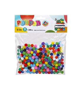 Nova Color Ponpon 10 mm 200'lü Paket 