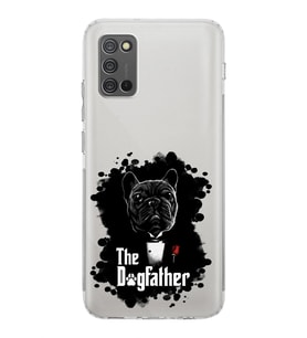 Samsung Galaxy A02s  Kamera Korumalı  Kapak Dog Father Tasarımlı  Şeffaf Kılıf
