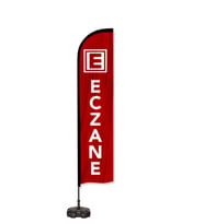 Eczane Logolu Yelken Bayrak Set
