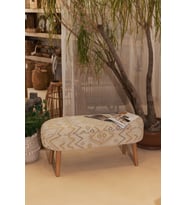 Sarı Etnik Desenli Bench 40 X 100 X H 47 Cm