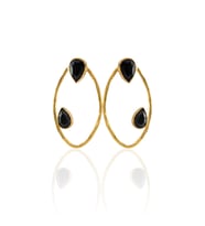 Kadir Jewellery 22 Ayar Altın Kaplama Geometrik Küpe -El İşçiliği Ve Hipoalerjenik Küpe