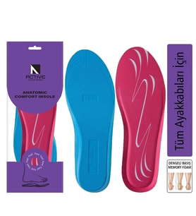 Blue Gel Memory Foam, Darbe Emici, Yumuşak, Kadın Sneaker Tabanlığı 186-MW