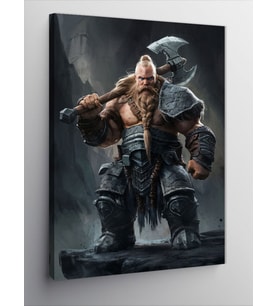 Kanvas Tablo Baltalı Dev Viking