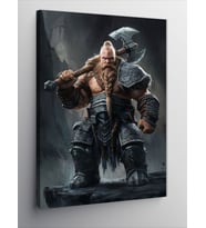 Kanvas Tablo Baltalı Dev Viking