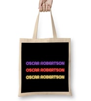 Oscar Robertson- Basketball gifts Vintage Retro Rainbow Quotes For BOYS AND Dad Bez Çanta Uzun Saplı