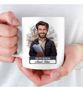 En Başarılı Erkek Mimara hediye Karikatürlü Kupa Bardak