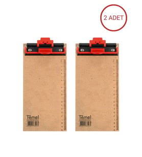 Temel 1/3 A4 Ahşap Sekreterlik Otomatik Mekanizmalı Kalem Tutma Aparatlı 2li Set