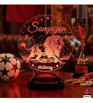 Şampiyon Taraftar Temalı 3D LED Lamba  Kişiye Özel Anlamlı Hediye - LoveLamp